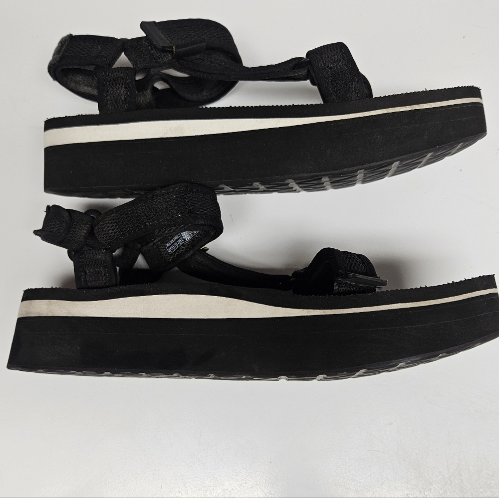 Teva Flatform Universal Mesh Print Sandals, Size 10 Black Gorpcore - Picture 4 of 8